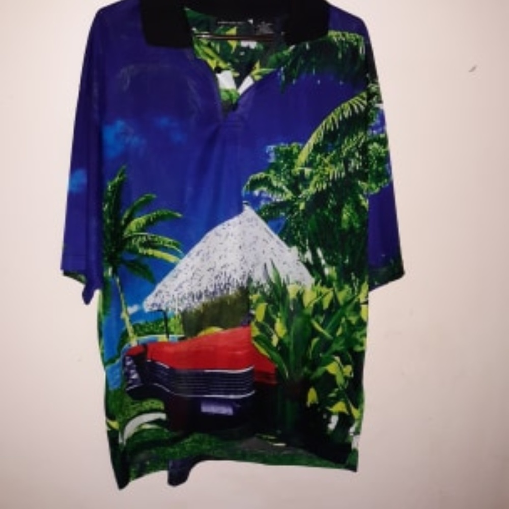NO BOUNDARIES 100% POLYESTER  TROPICAL shirt - Picture 7 of 8